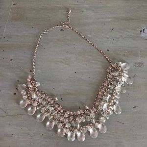 Mint green crystal statement necklace.